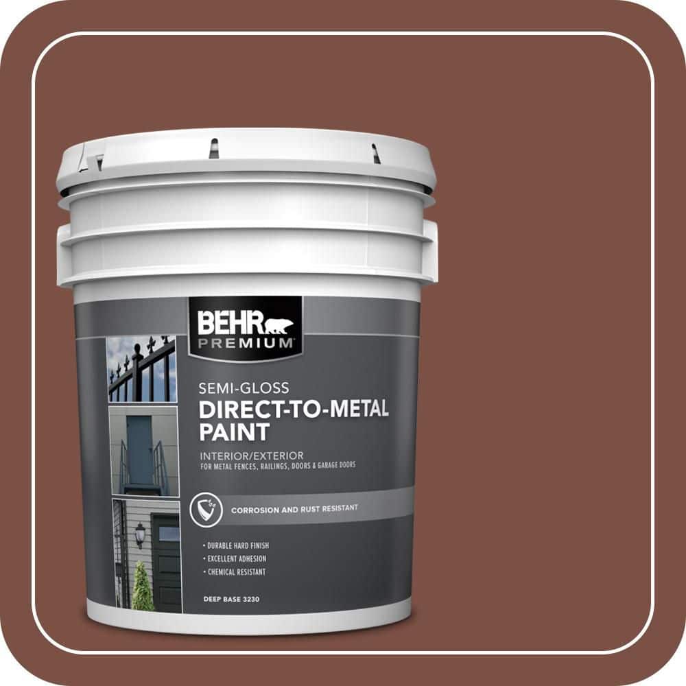 BEHR PREMIUM 5 gal. #HDC-AC-03 Ancho Pepper Semi-Gloss Direct to Metal Interior/Exterior Paint