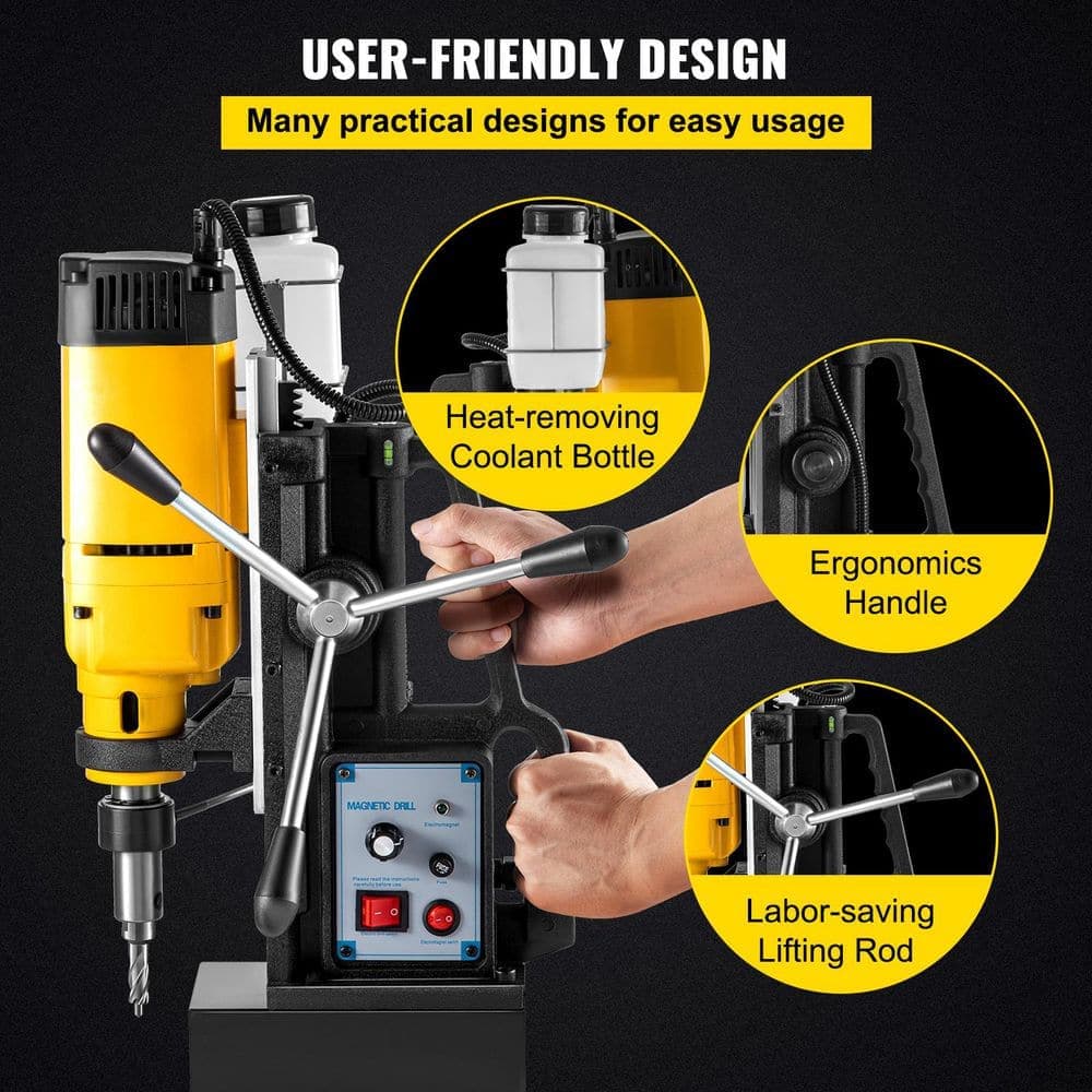 SKYSHALO Mag Drill, 1 Speed, Drill Press, with Magnetic Core Drill, 0-300 RPM Stepless Speed Drill Press Chuck Capacity 2 in. (3)
