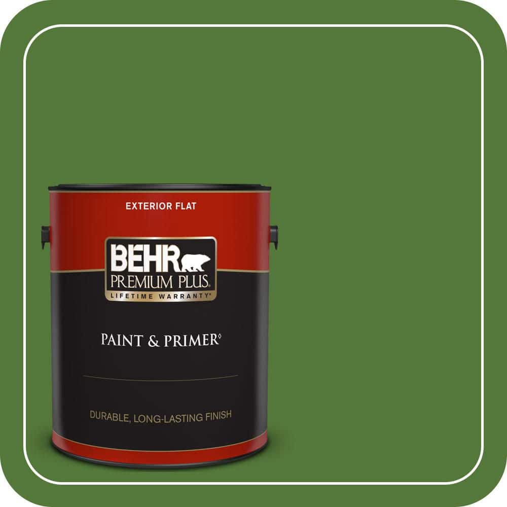 BEHR PREMIUM PLUS 1 gal. #P380-7 Luck of the Irish Flat Exterior Paint & Primer
