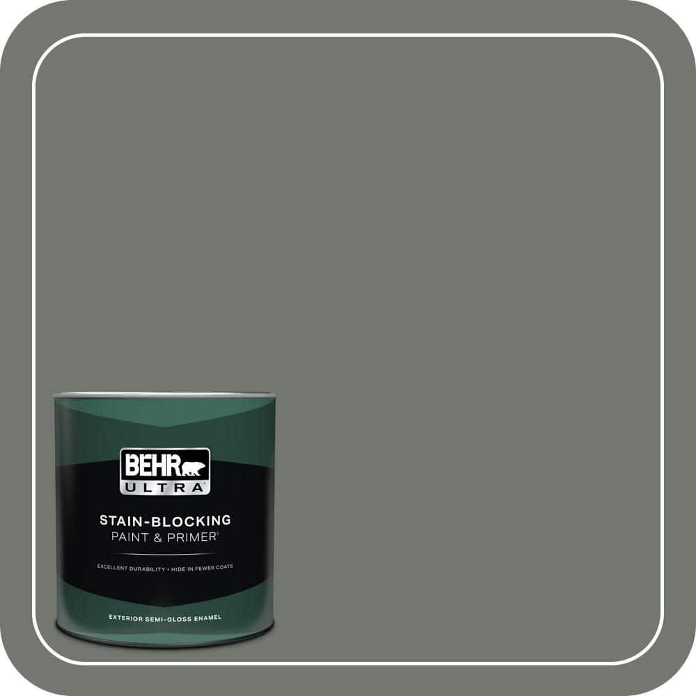 BEHR ULTRA 1 qt. #T17-13 In The Woods Semi-Gloss Enamel Exterior Paint & Primer