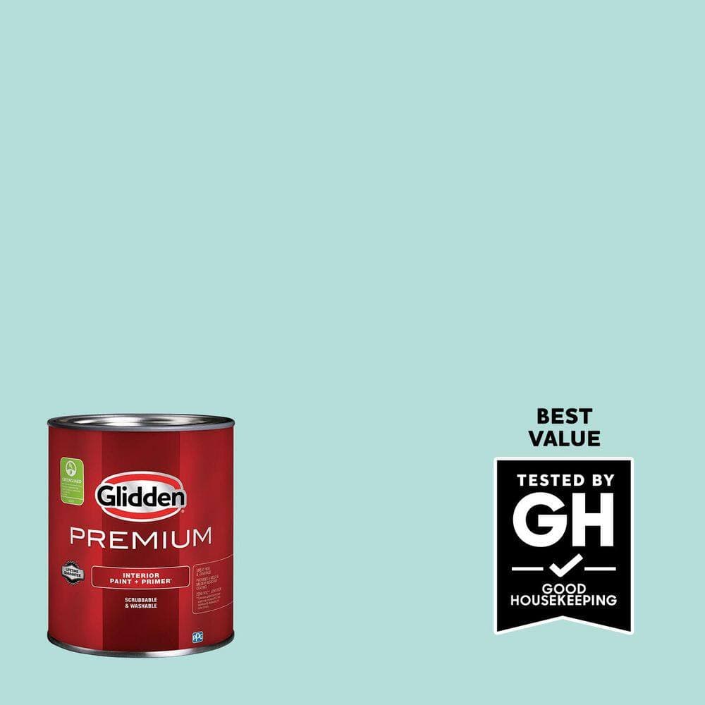 Glidden Premium 1 qt. PPG1231-3 Minerva Semi-Gloss Interior Paint