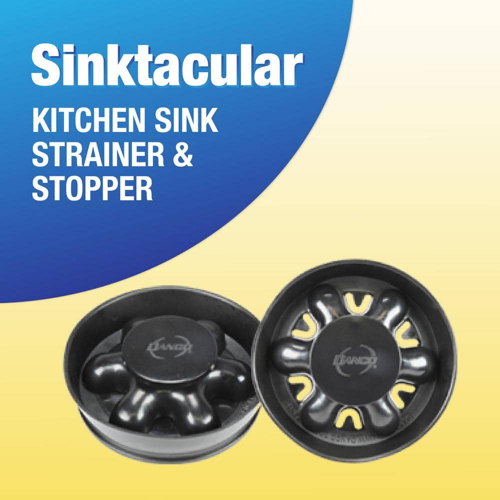 DANCO Sinktacular Strainer Stopper Topper in Black (2)