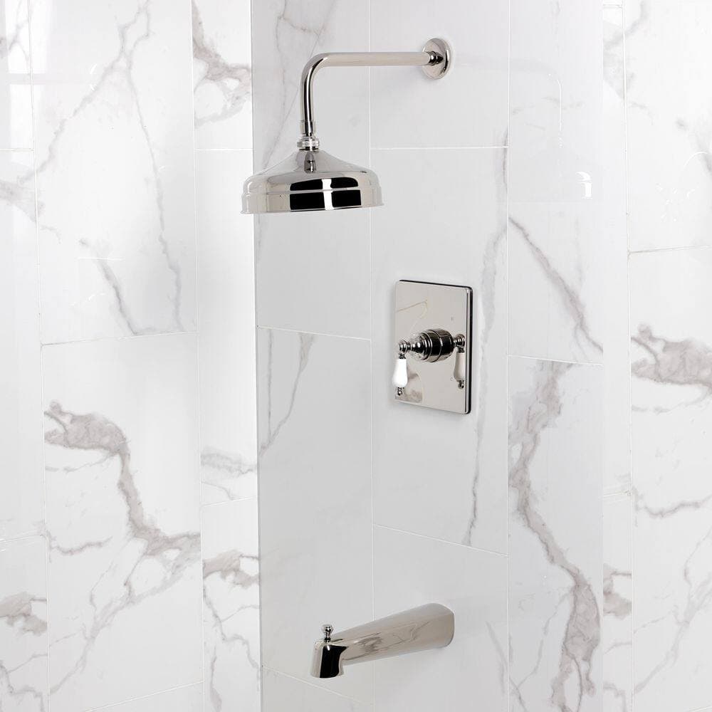 Kingston Brass Demure 1-Handle 1-Spray Tub and Shower Faucet 1.8 GPM in Polished Nickel (2)