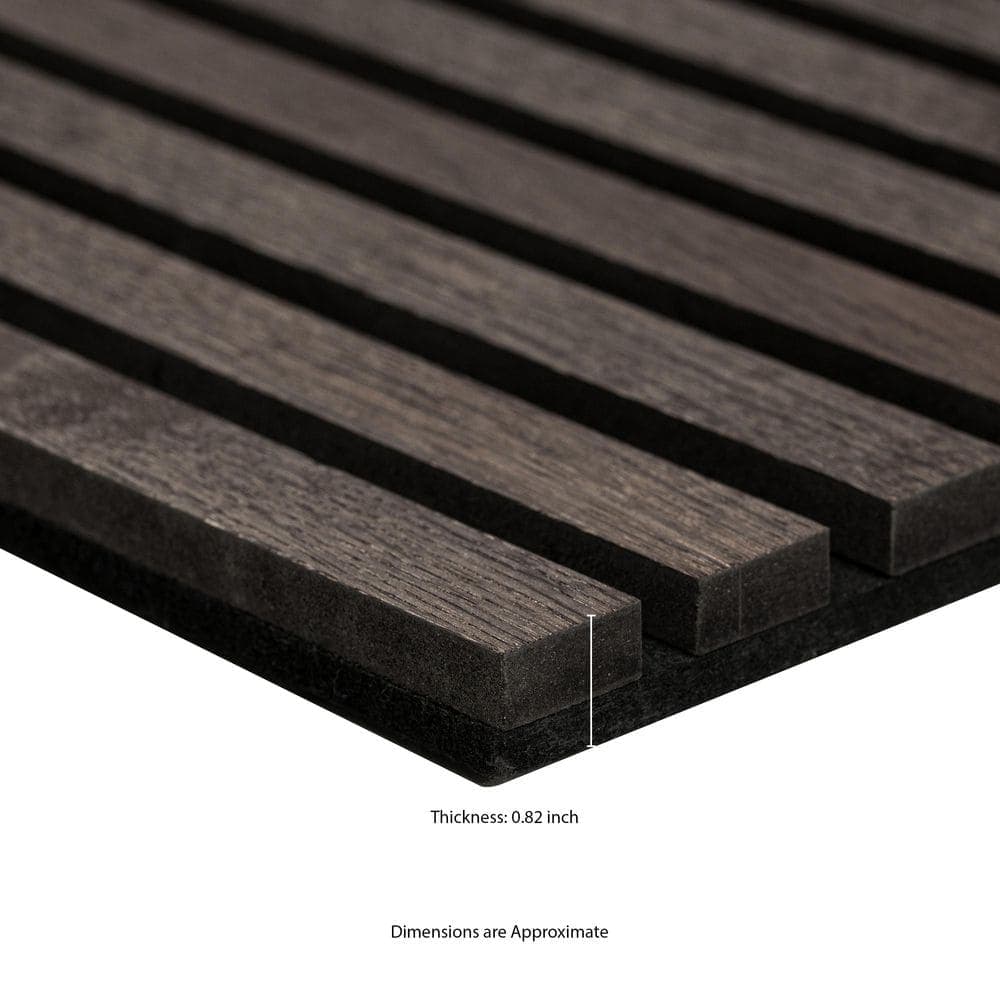 MSI Harmony Espresso 3.8 in. T x 10.2 in. x 95.1 in. Black Wood Decorative Sound Absorbing Panel 2-Pack (24.8 sq.ft. ) (4)