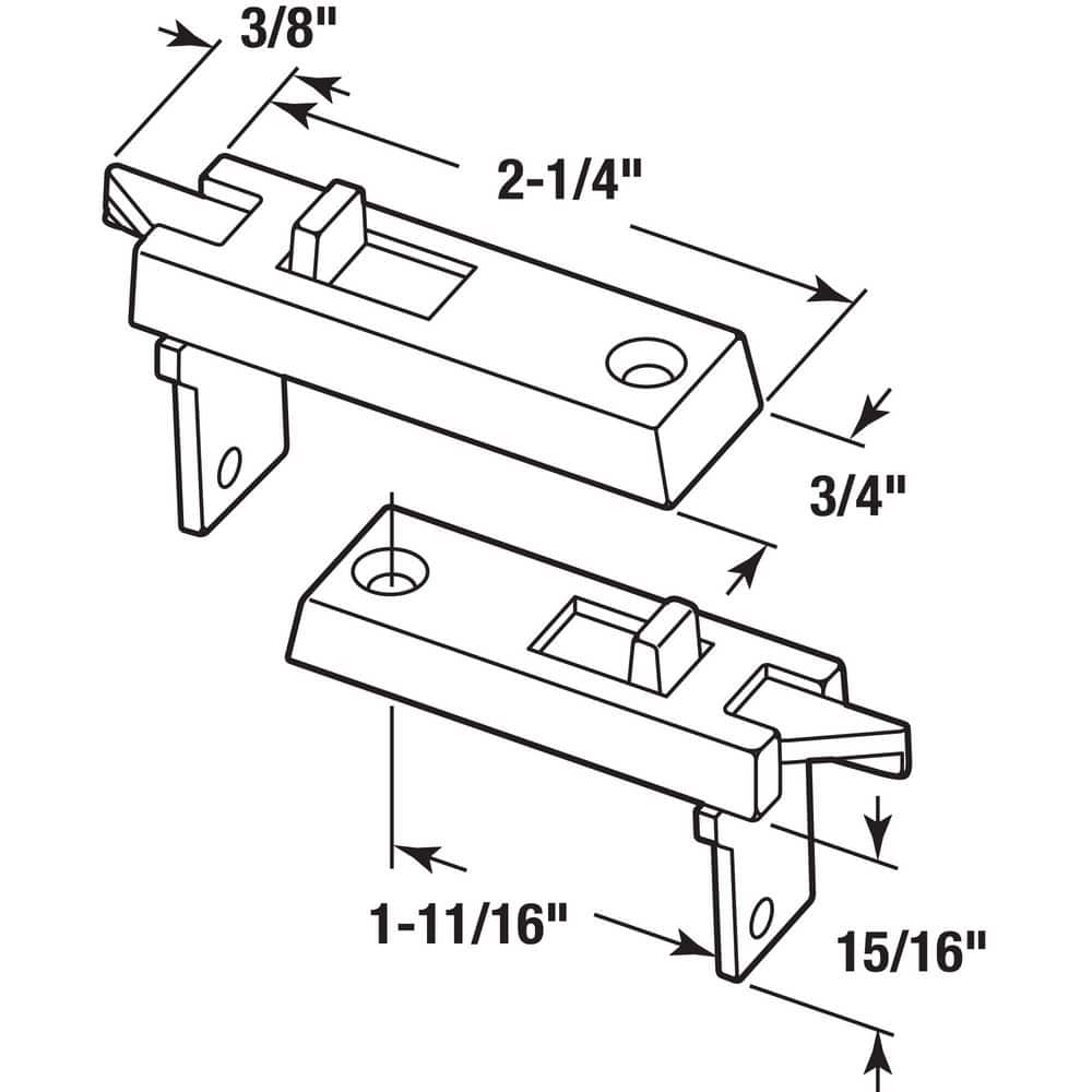 Prime-Line Black Plastic Tilt Latches, Better-Bilt (2-pack) (2)