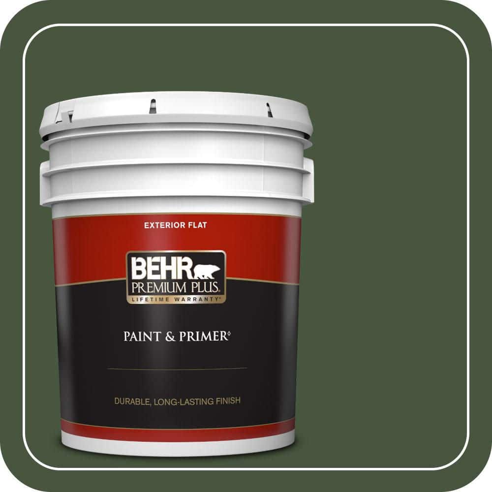 BEHR PREMIUM PLUS 5 gal. #MQ6-49 Chard Flat Exterior Paint & Primer