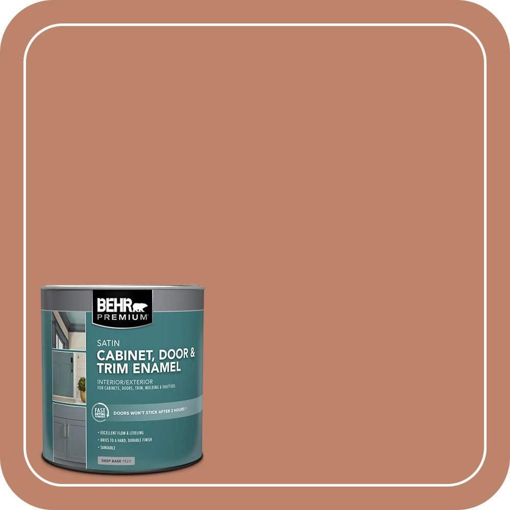 BEHR PREMIUM 1 qt. #PFC-13 Sahara Sand Satin Enamel Interior/Exterior Cabinet, Door & Trim Paint