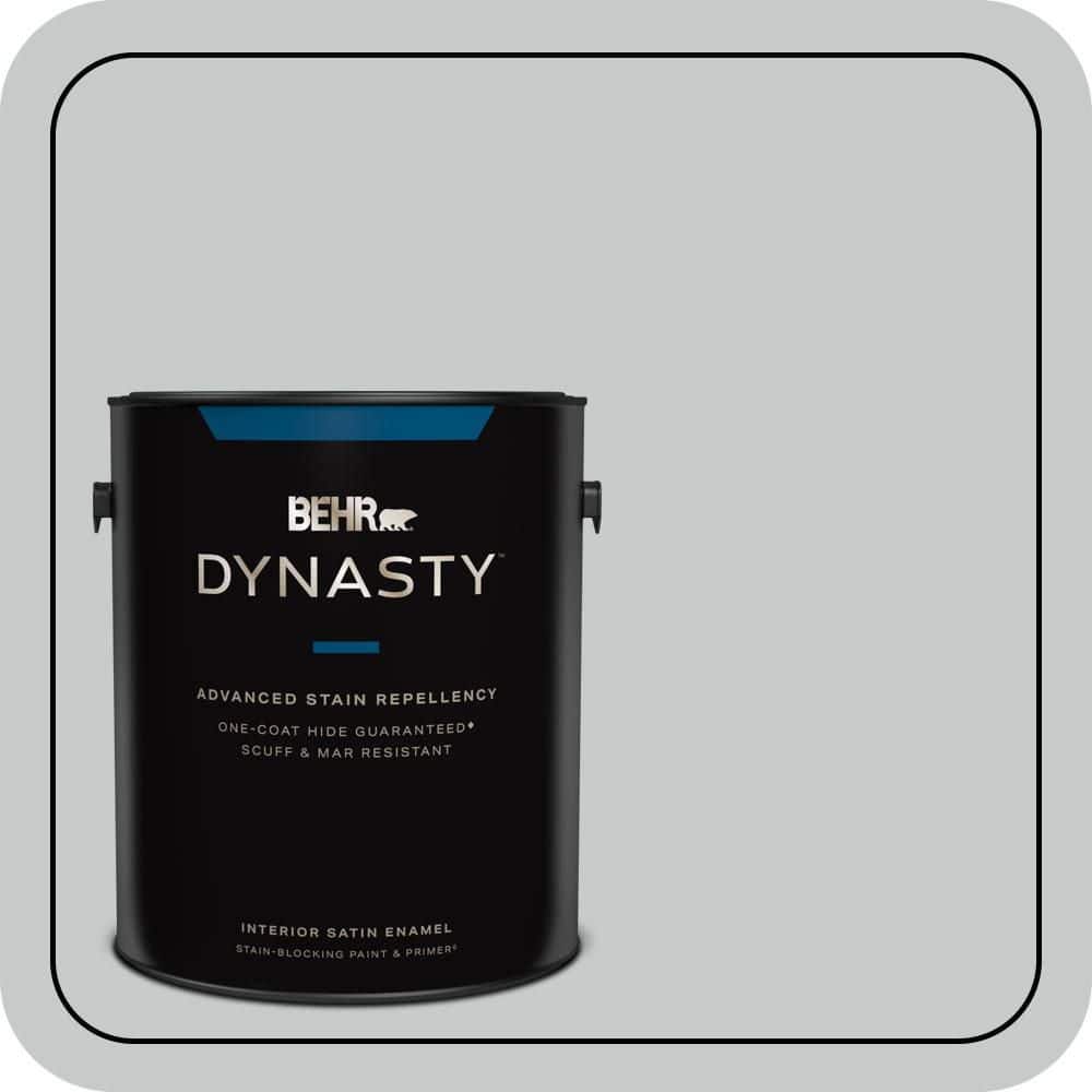 BEHR DYNASTY 1 gal. #PPU26-17 Fast as the Wind Satin Enamel Interior Stain-Blocking Paint and Primer