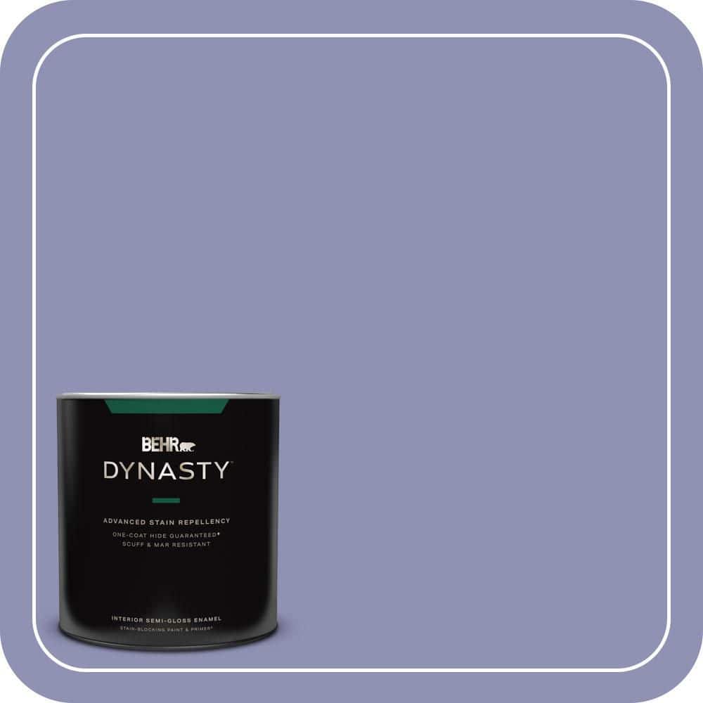 BEHR DYNASTY 1 qt. #630D-5 Wild Wisteria Semi-Gloss Enamel Interior Stain-Blocking Paint and Primer