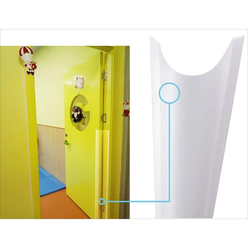 Wudkey 47.2 in. x 6.7 in. Door Jam Shield Finger Pinch Guard, Hinge Cover Pinch Guard for 90 and 180 Degree Door Frame (4-Pack) (1)