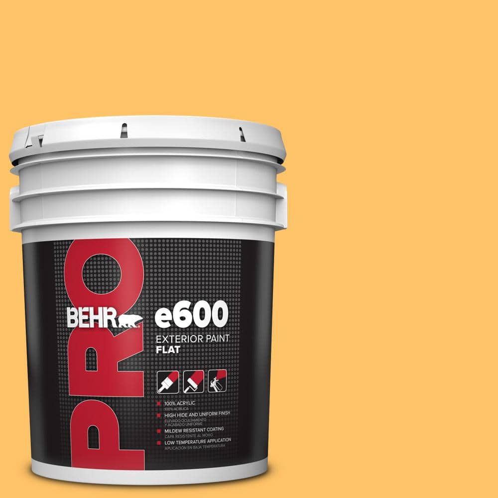 BEHR PRO 5 gal. #PPU6-06 Honey Locust Flat Exterior Paint