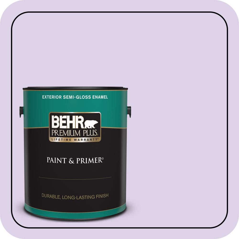 BEHR PREMIUM PLUS 1 gal. #P570-1 Teary Eyed Semi-Gloss Enamel Exterior Paint & Primer