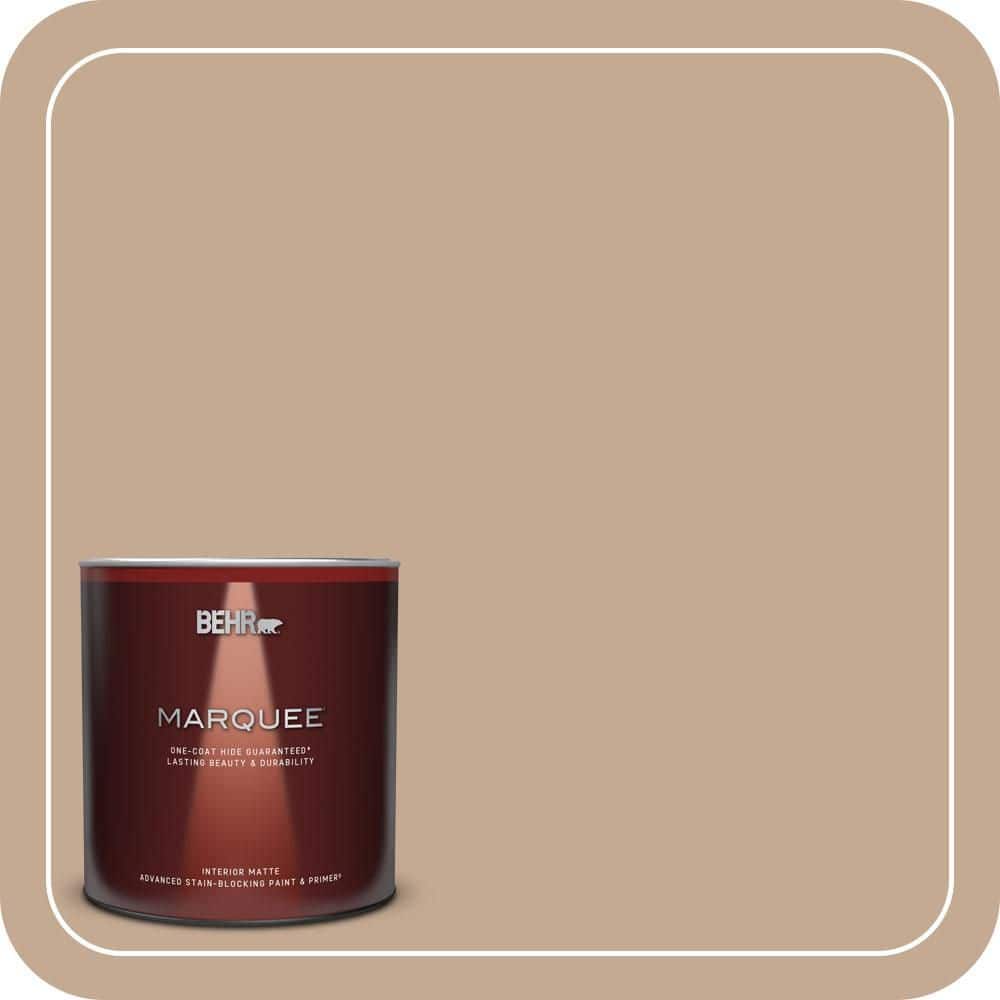 BEHR MARQUEE 1 Qt. #MQ2-40 French Pastry One-Coat Hide Matte Interior Paint & Primer