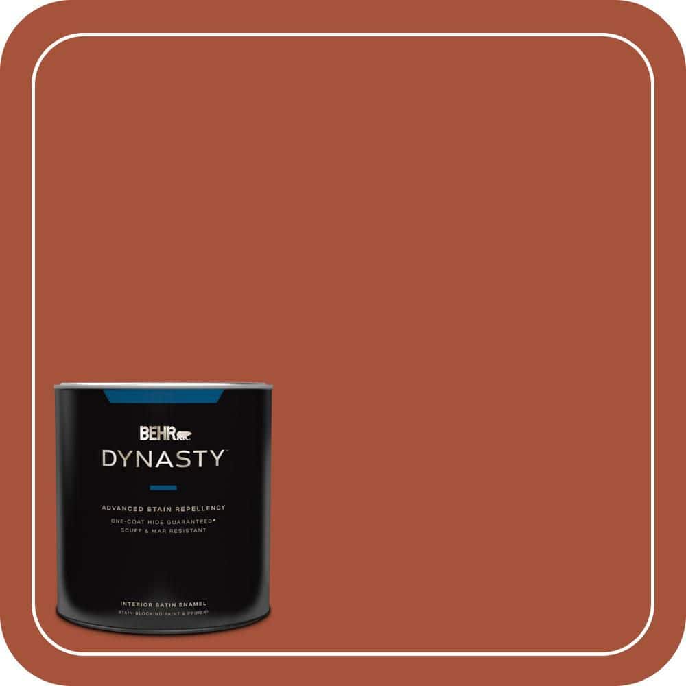 BEHR DYNASTY 1 qt. #S-H-210 New Penny Satin Enamel Interior Stain-Blocking Paint and Primer