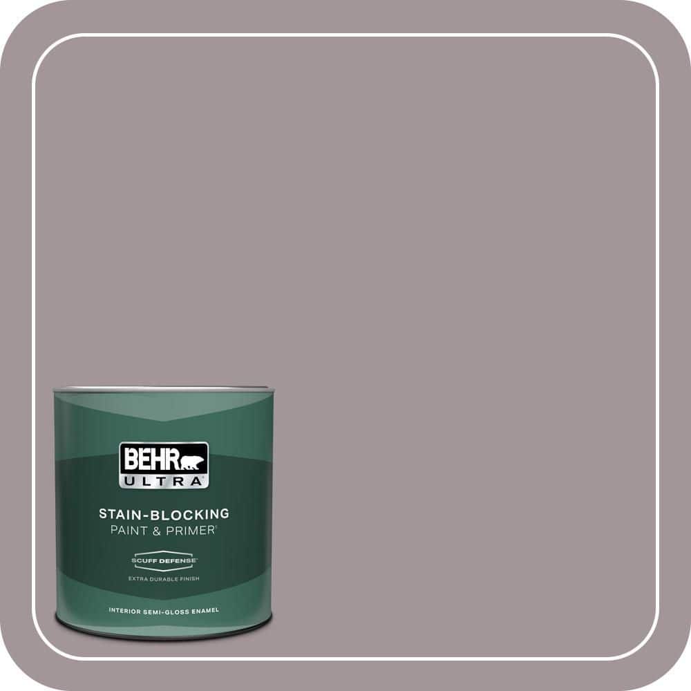 BEHR ULTRA 1 qt. #PPU17-13 Heather Plume Extra Durable Semi-Gloss Enamel Interior Paint & Primer