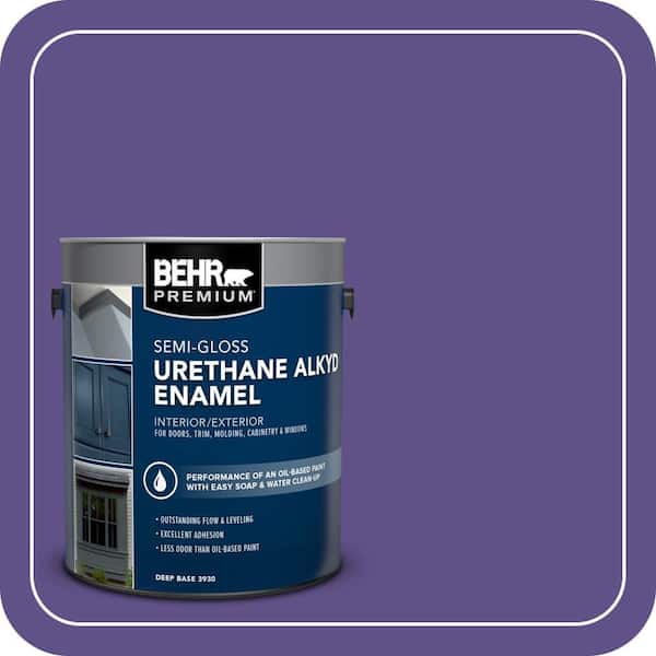 BEHR PREMIUM 1 gal. #P560-7 Kings Court Urethane Alkyd Semi-Gloss Enamel Interior/Exterior Paint (2)