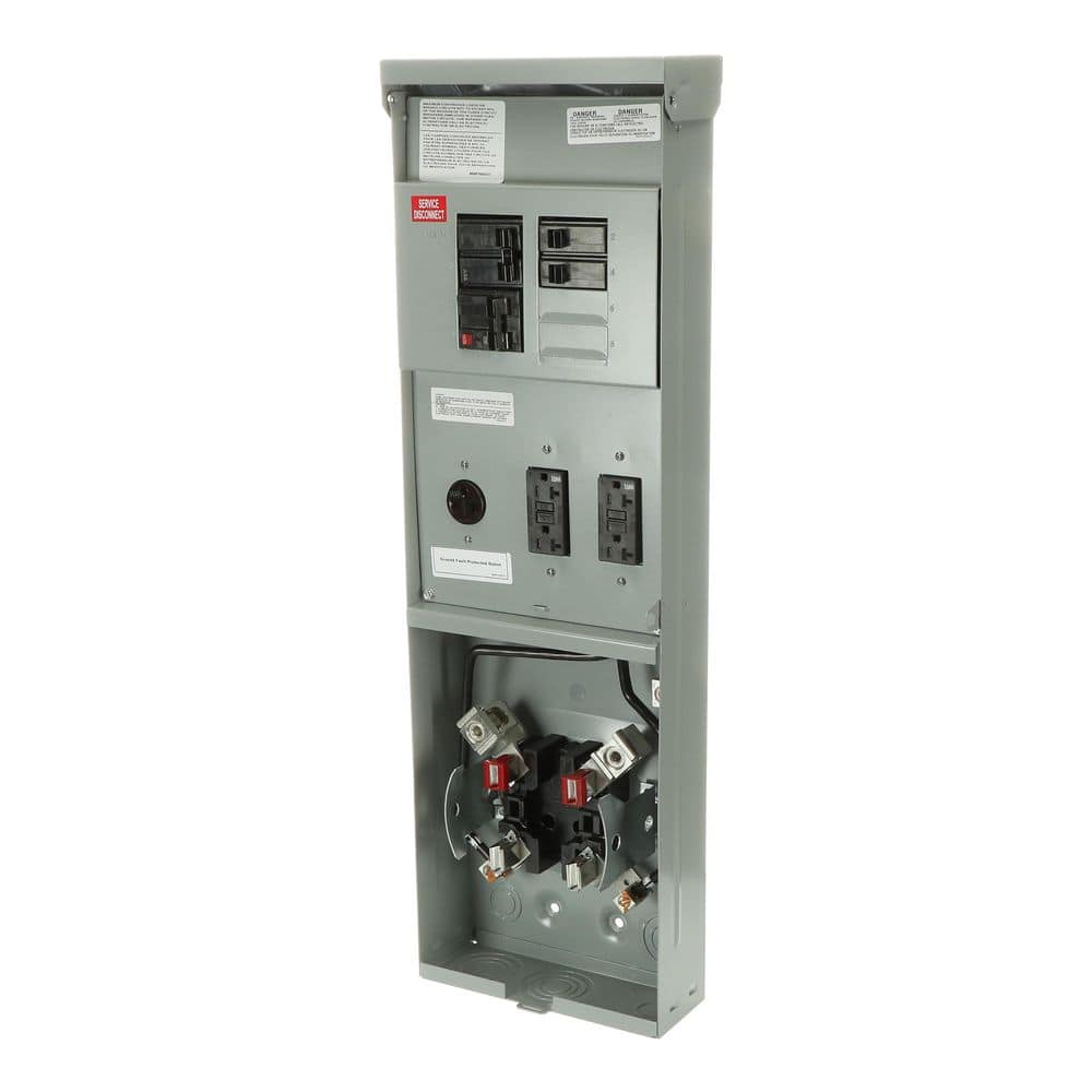 Midwest Electric Products 100 Amp 6-Space 12-Circuit Main Breaker Underground Ringless Metered Temporary Power Panel (R138MBC033U) (1)