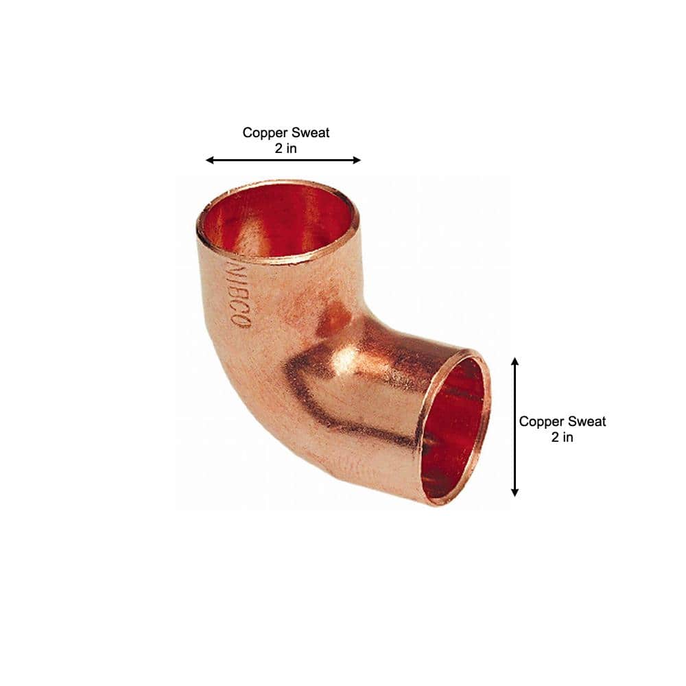 Everbilt 2 in. Copper Pressure 90-Degree Cup x Cup Elbow Fitting (3)