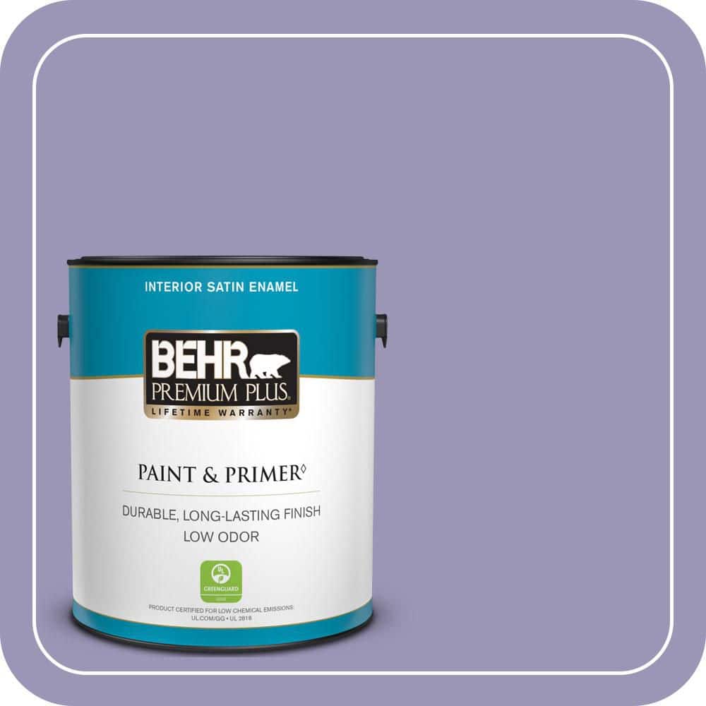 BEHR PREMIUM PLUS 1 gal. #640D-5 June Berry Satin Enamel Low Odor Interior Paint & Primer