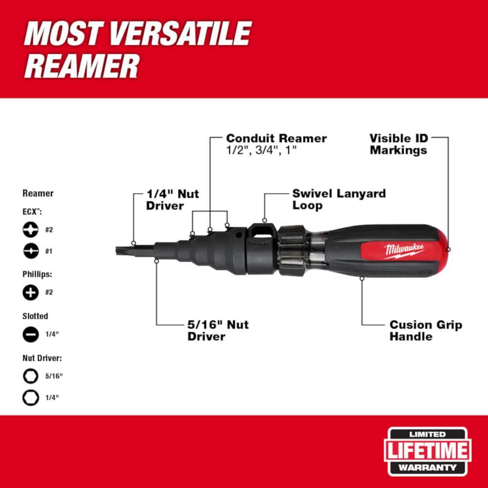 Milwaukee 1/8 in. x 240 ft. Steel Fish Tape with 7-in-1 Conduit Reamer (2)