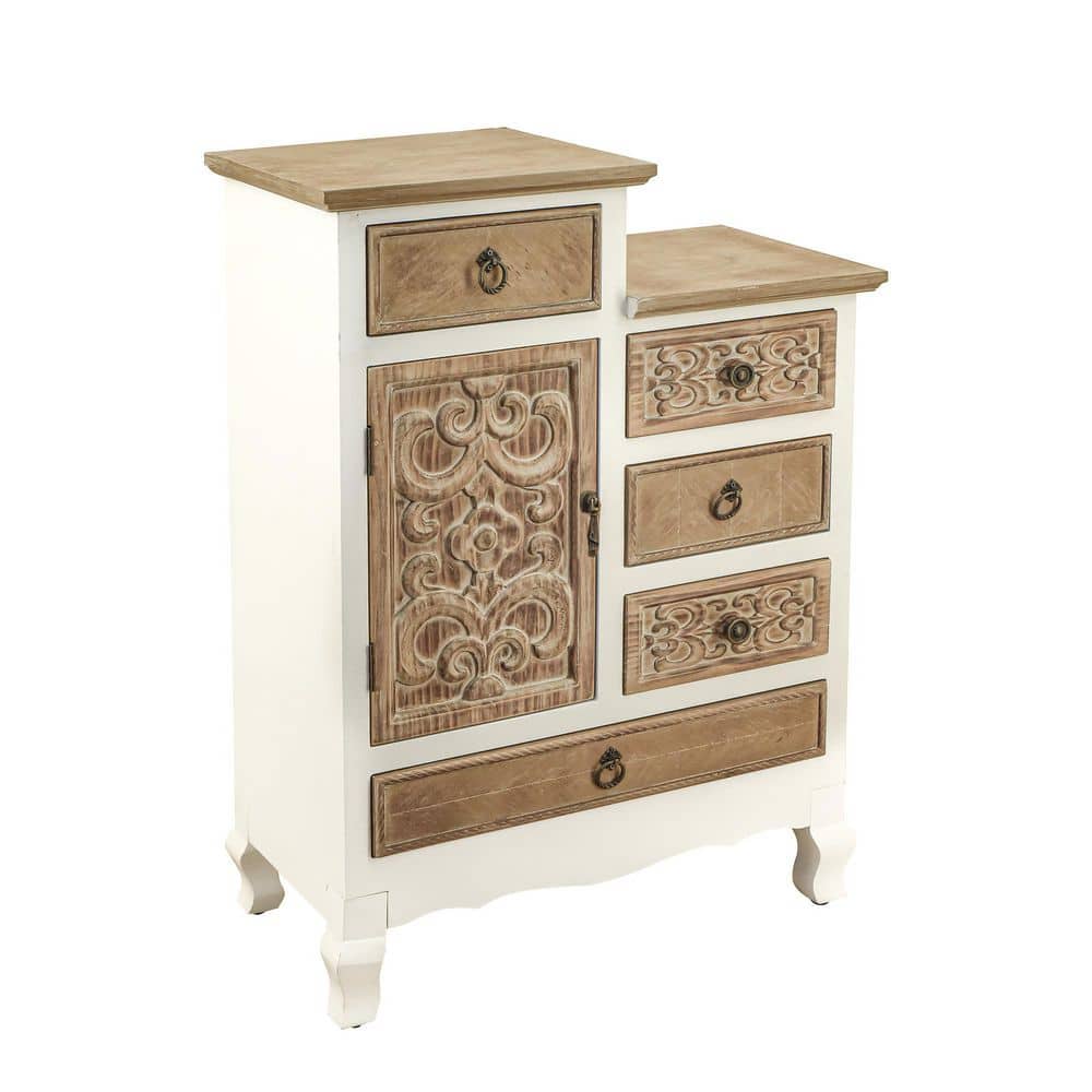 Boosicavelly 22 in. W x 12 in. D x 30.25 in. H Antique White Linen Cabinet