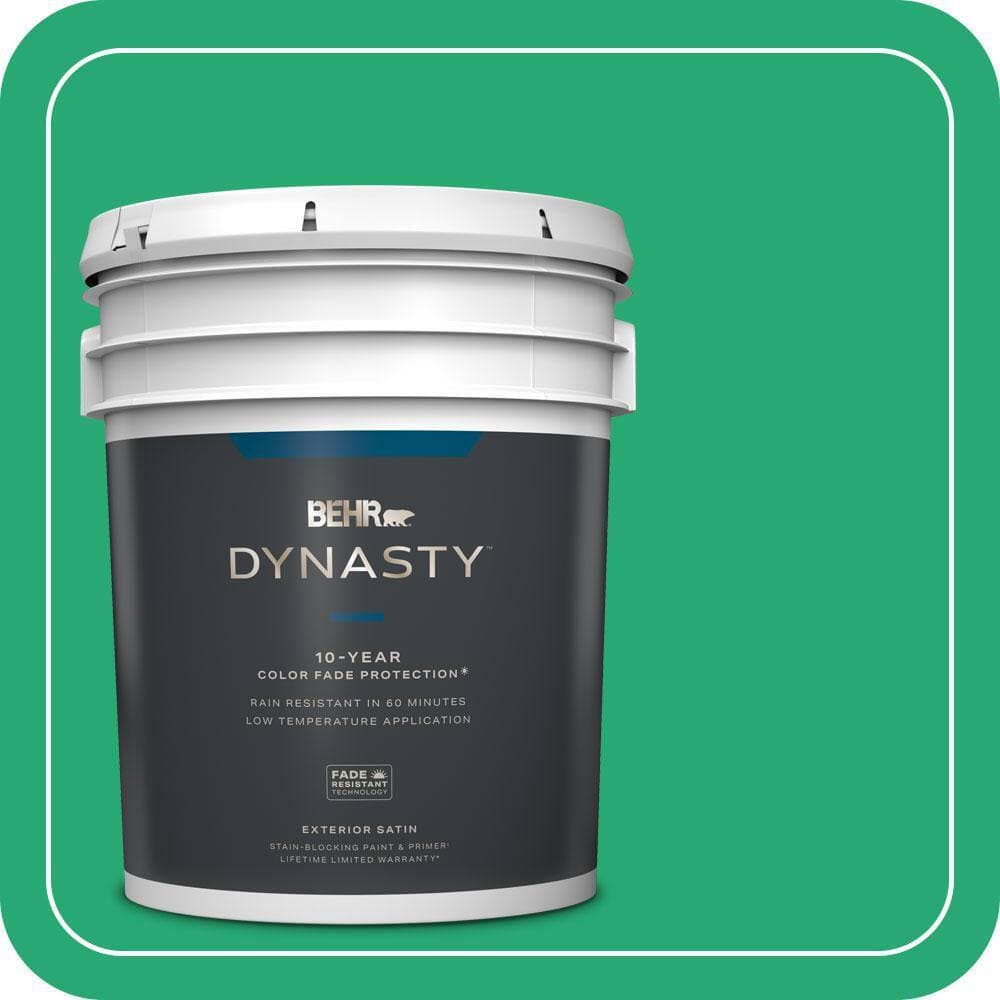 BEHR DYNASTY 5 gal. #470B-5 Garden Medley Satin Enamel Exterior Stain-Blocking Paint & Primer