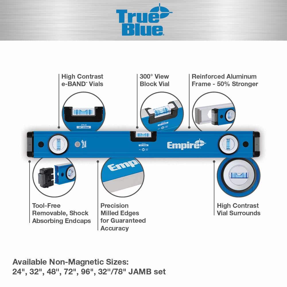 Empire 32 in. and 78 in. Box Level Jamb Set (2)