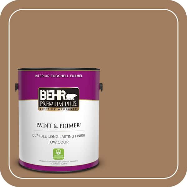 BEHR PREMIUM PLUS 1 gal. #MQ2-11 Outdoor Land Eggshell Enamel Low Odor Interior Paint & Primer (2)