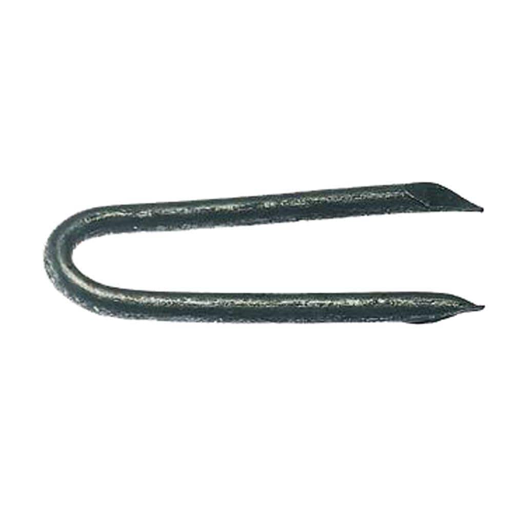 Grip-Rite 1-1/2 in. x 1/4 in. 9-Gauge Hot Dipped Galvanized Smooth Shank Fencing Staples 1 lb. Box (2)