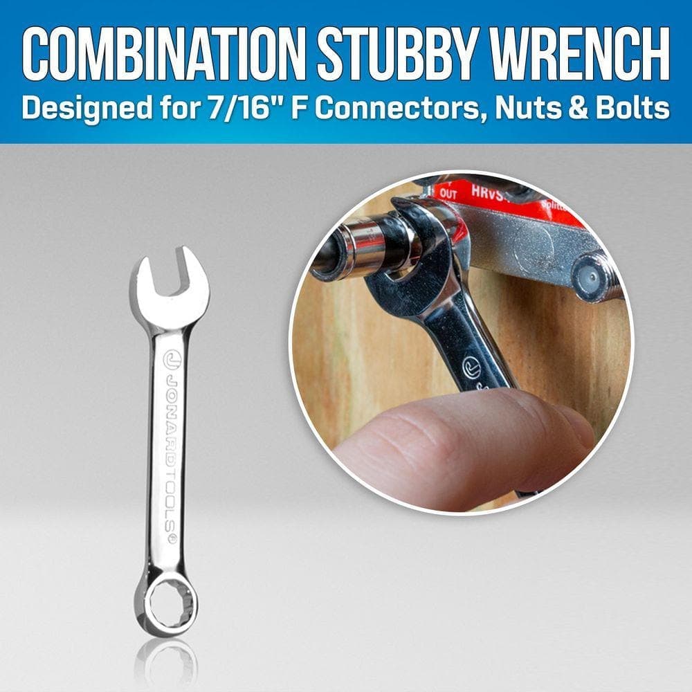 JONARD TOOLS 7/16 in. Combination Wrench, Stubby (2)