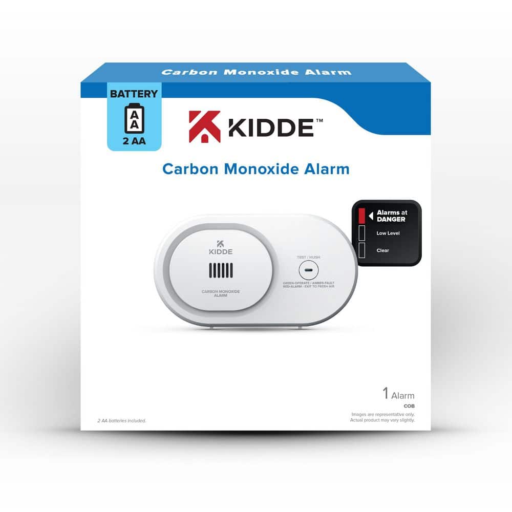 Kidde AA Battery-Powered Carbon Monoxide Detector with LED Status Indicators, COB (2)