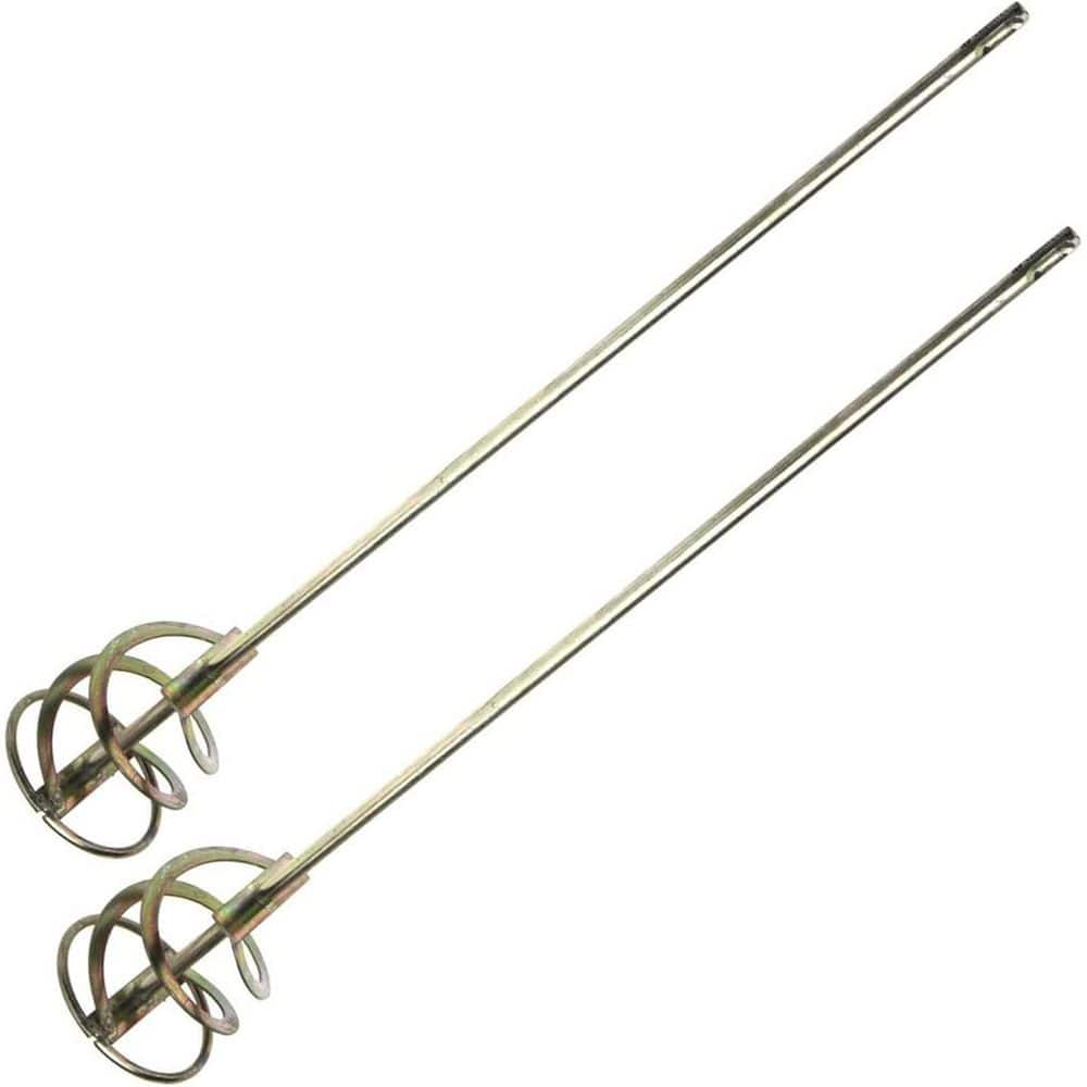 KIWDZFU 4 x 20 SDS Spiral Mixing Paddle Paint Mud Mixer for Drill Fits Standard Buckets Quality Zinc Alloy Construction 2-Pack