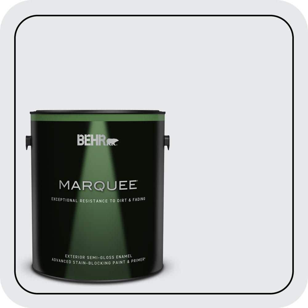 BEHR MARQUEE 1 gal. #PR-W10 Swirling Water Semi-Gloss Enamel Exterior Paint & Primer