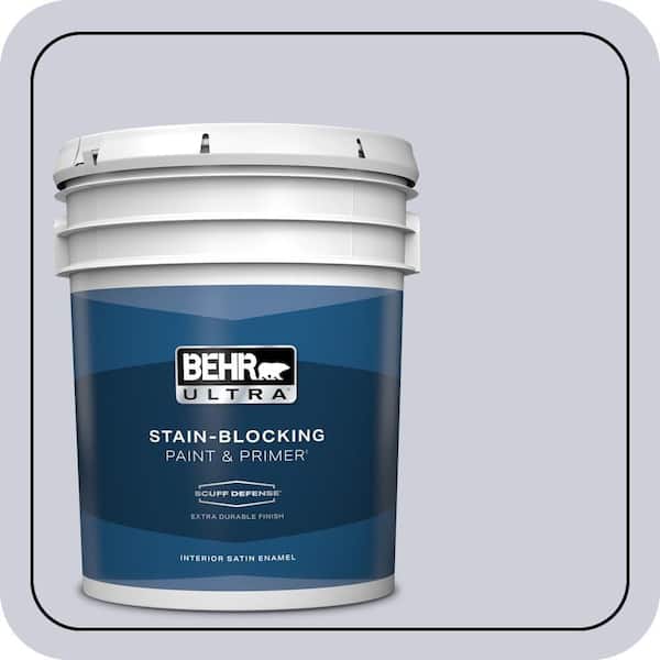 BEHR ULTRA 5 gal. #620E-2 Naturally Calm Extra Durable Satin Enamel Interior Paint & Primer (2)