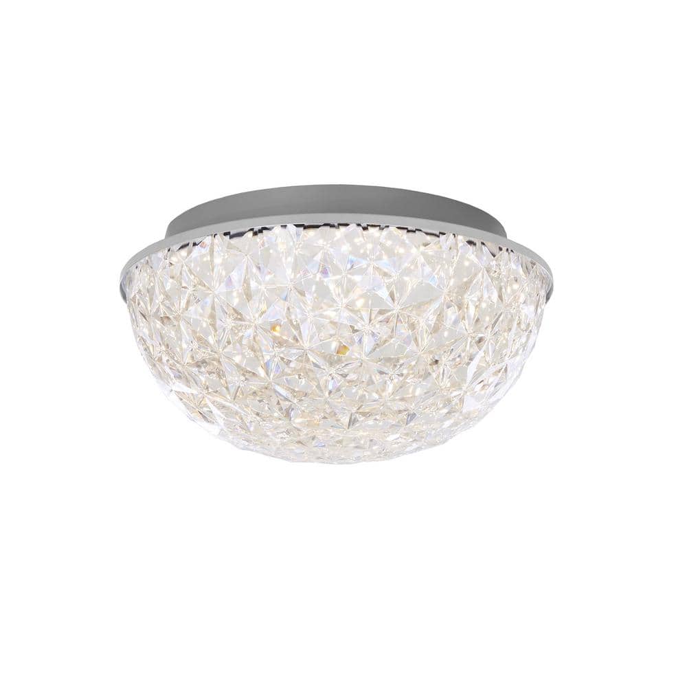 Home Decorators Collection Ellis Place 12.25 in. Chrome LED Modern Flush Mount Light (3)