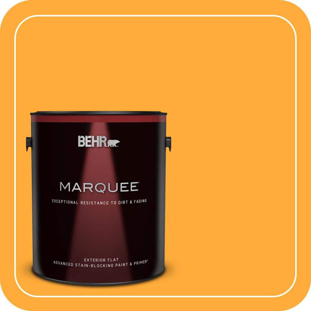 BEHR MARQUEE 1 gal. #S-G-310 Peach Butter Flat Exterior Paint & Primer