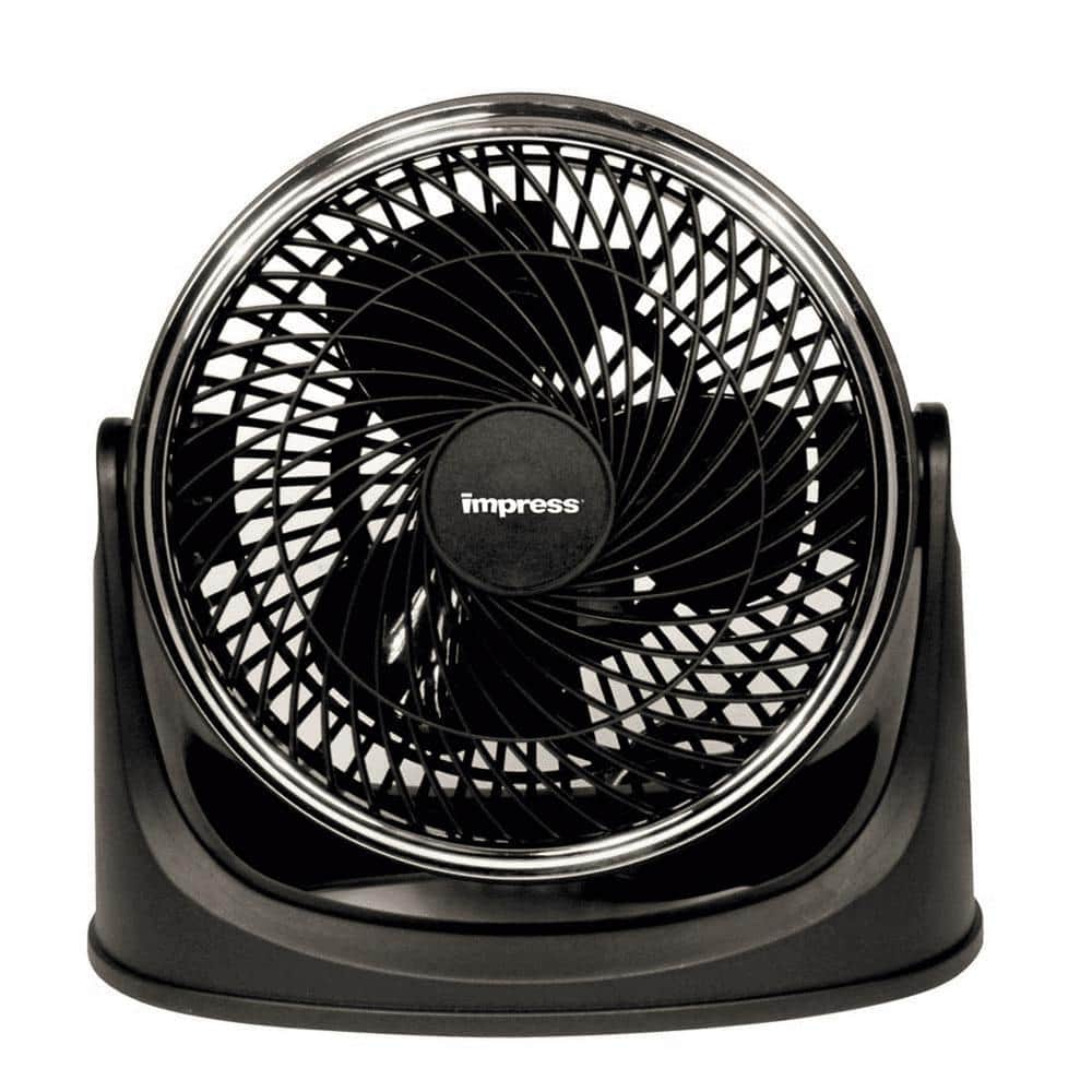 Impress 9 in. Ultra 3 Speed Velocity Table Fan- Black (2)