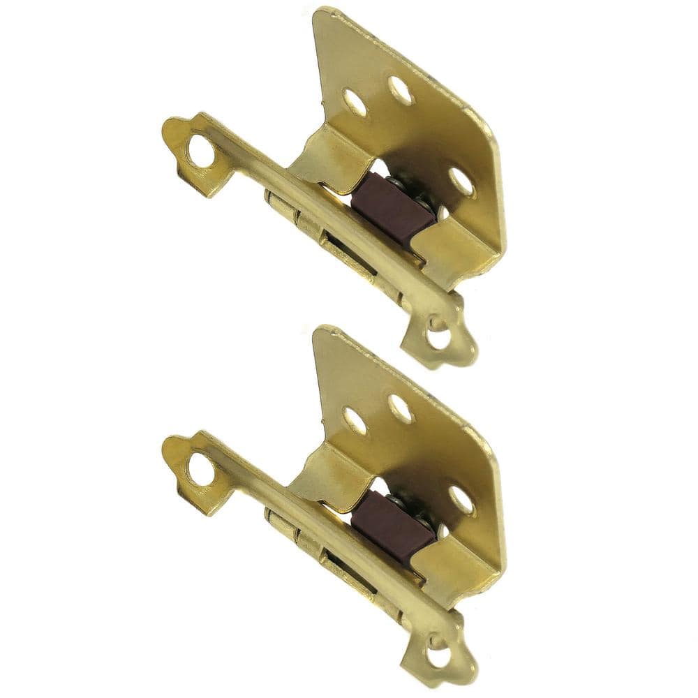 Laurey Face Frame Polished Brass Full Inset Self-Closing Hinge (25 -Pack)