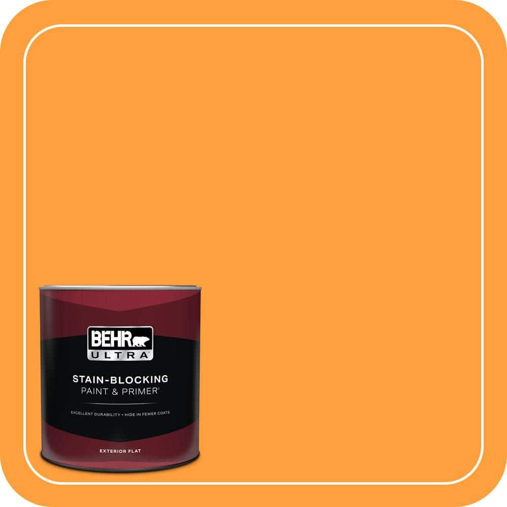 BEHR ULTRA 1 qt. #S-G-300 Hawaiian Passion Flat Exterior Paint & Primer