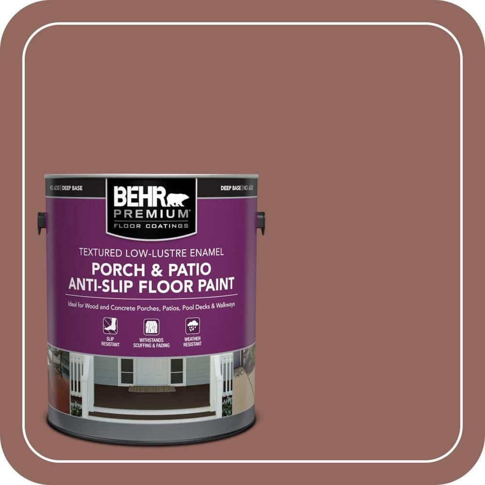 BEHR PREMIUM 1 gal. #PFC-09 Giant Sequoia Textured Low-Lustre Enamel Interior/Exterior Porch and Patio Anti-Slip Floor Paint