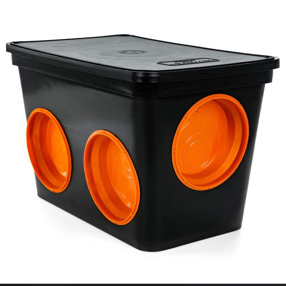VPC 6-Hole Septic System Distribution Box Kit with Lid and Seals
