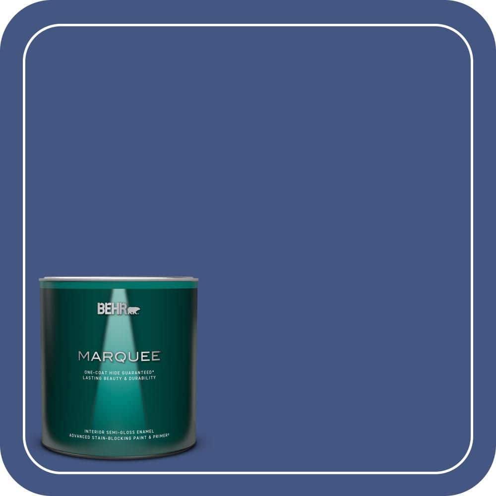 BEHR MARQUEE 1 qt. #S-H-600 Sailor Semi-Gloss Enamel Interior Paint & Primer