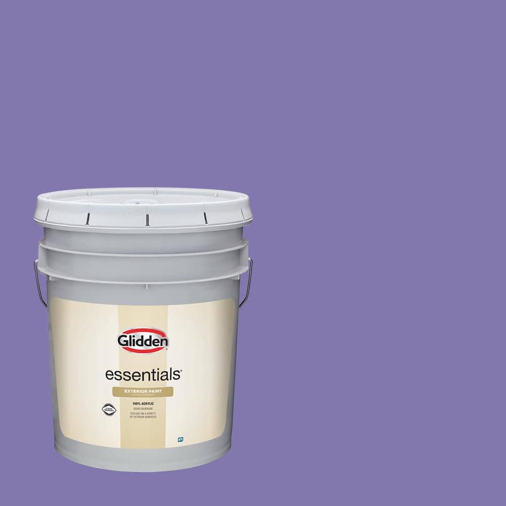 Glidden Essentials 5 gal. PPG1247-6 Purple Rhapsody Satin Exterior Paint
