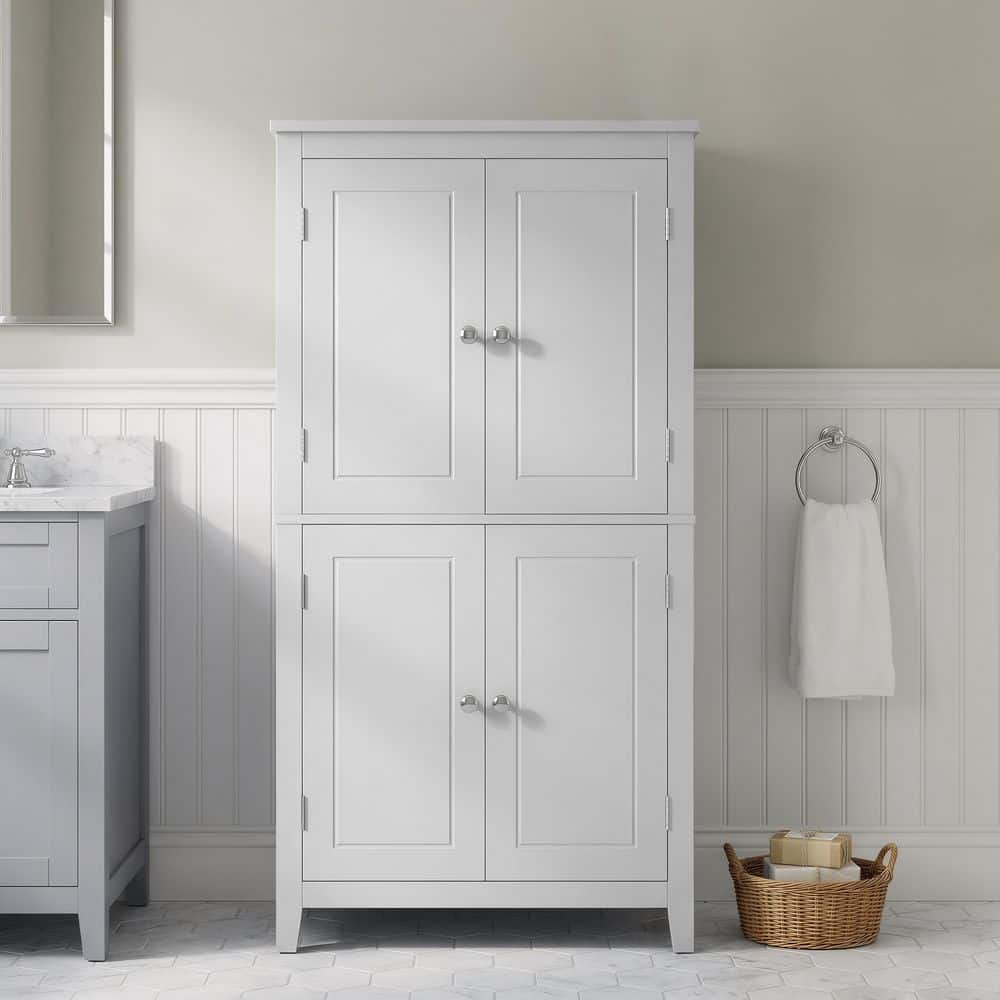 Ximuprmy 24 in. W 12 in. D 43 in. H Freestanding Linen Cabinet (1)