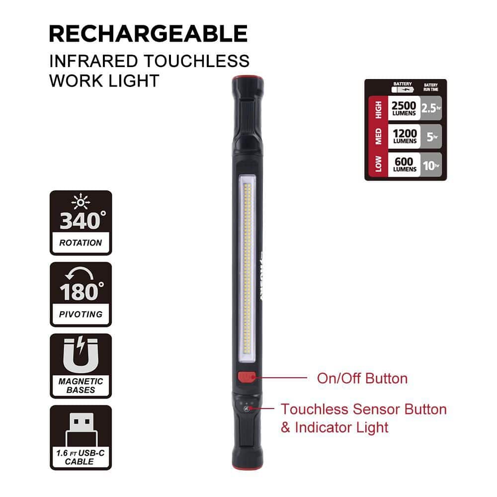 Husky 2500 Lumen LED Rechargeable Infrared Touchless Work Light (3)