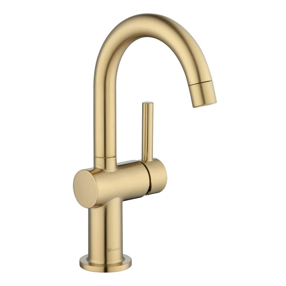 Glacier Bay Dorind Single-Handle Single Hole High-Arc Bathroom Faucet In Brushed Gold (4)