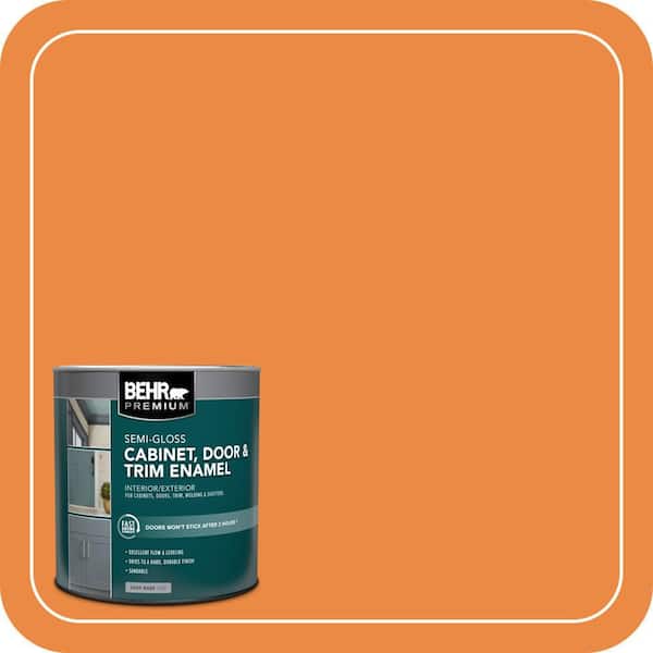 BEHR PREMIUM 1 qt. #P230-7 Acapulco Sun Semi-Gloss Enamel Interior/Exterior Cabinet, Door & Trim Paint (2)