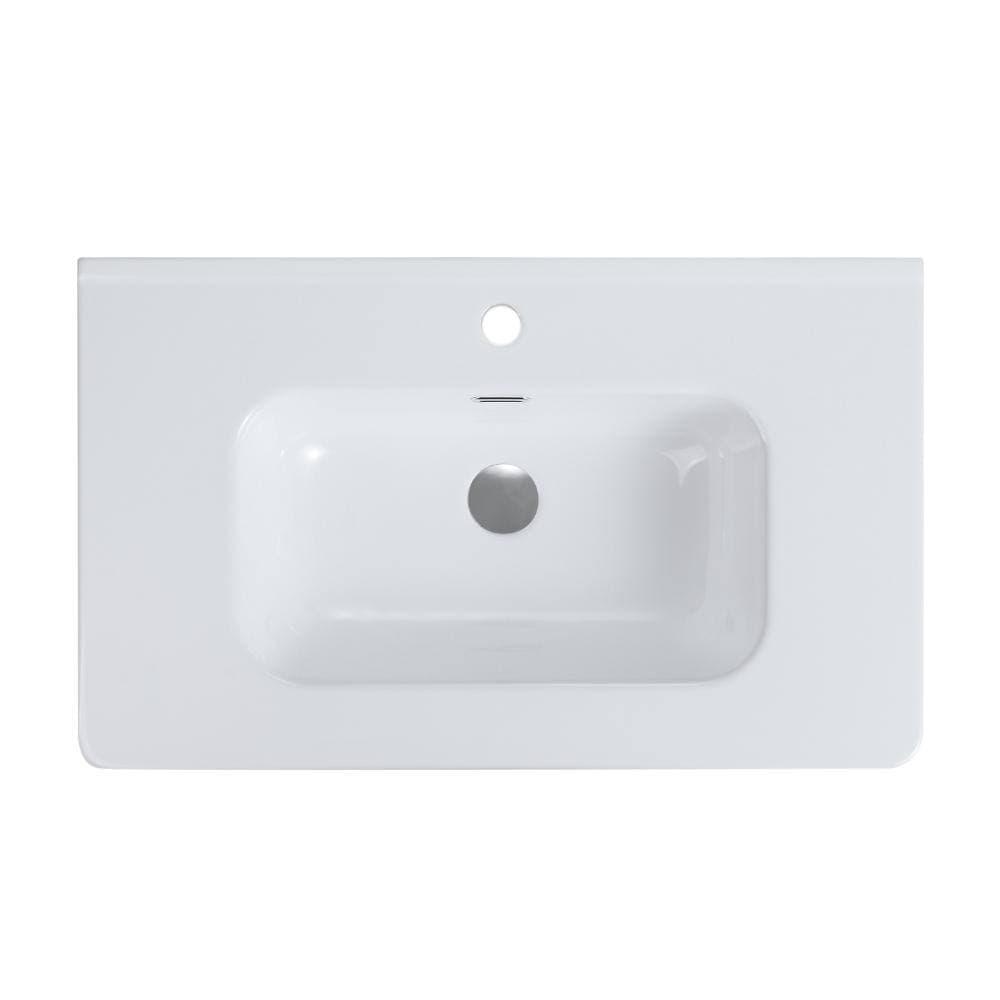 TCYO 36 in. Ceramic Bathroom Sink in Gloss White with Integrated Bowl (1)