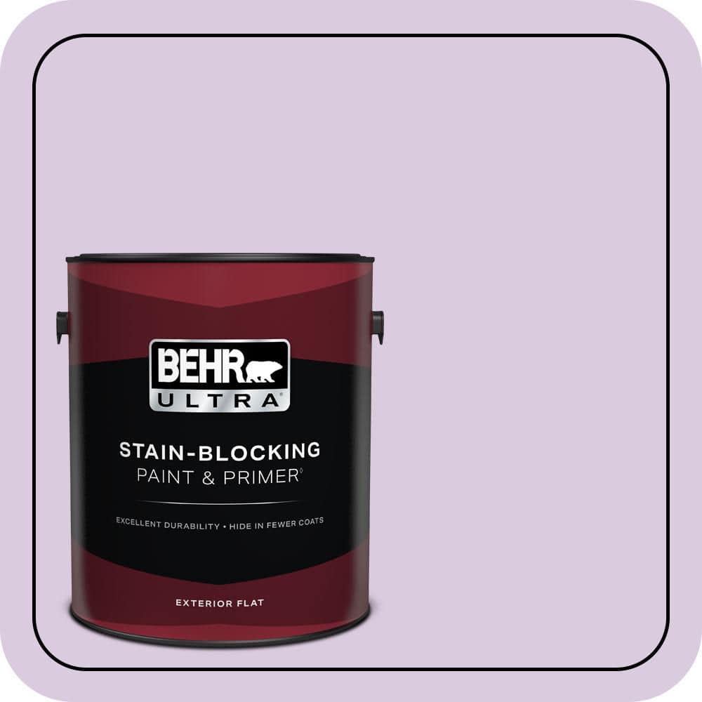 BEHR ULTRA 1 gal. #660C-2 Violet Mist Flat Exterior Paint & Primer