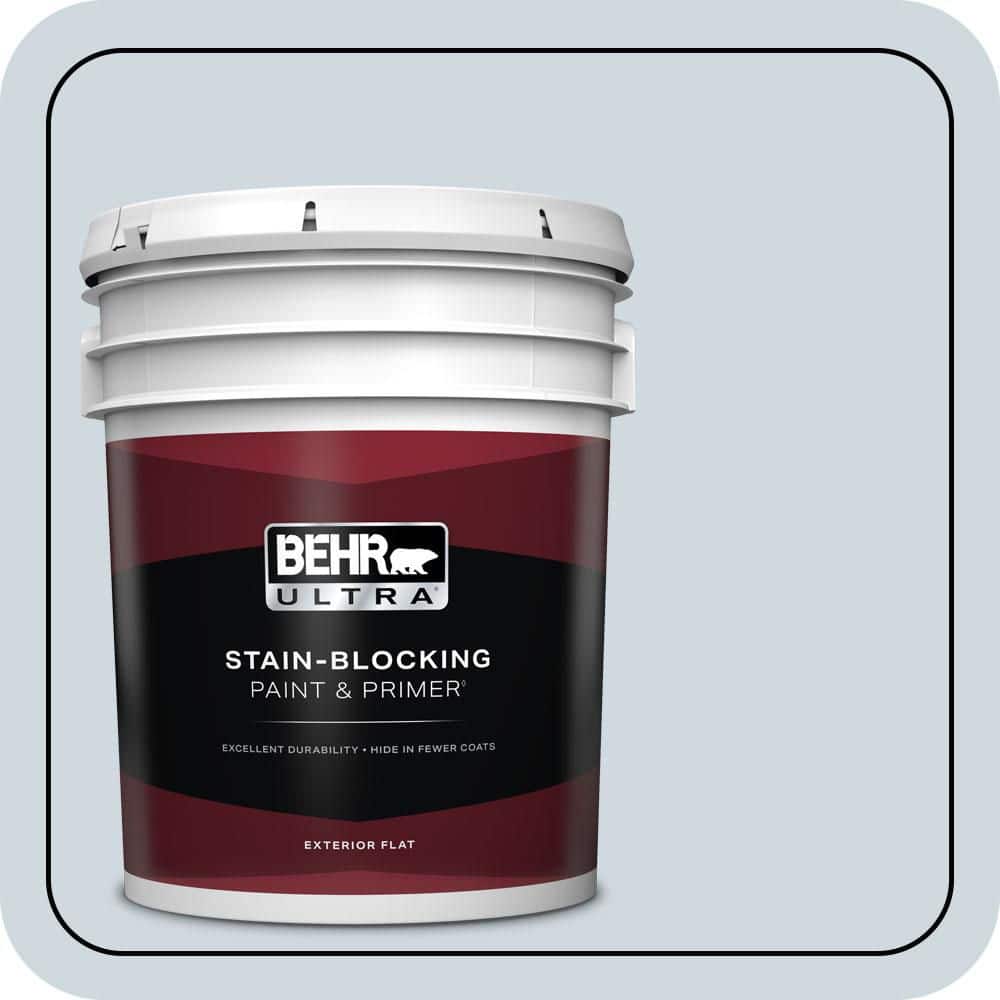 BEHR ULTRA 5 gal. #MQ3-57 Siberian Ice Flat Exterior Paint & Primer